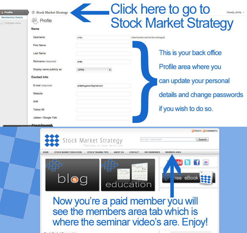 video members instructions what to do next instructions